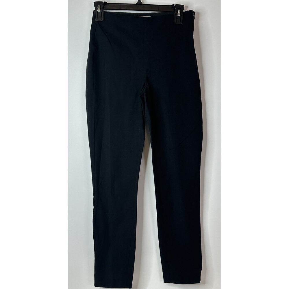 Everlane Slacks Womens 2 Black Elastic Waist Side Zip Skinny Leg Crop Pants